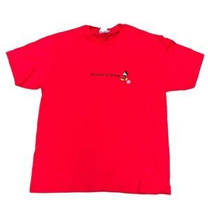 Vintage Embroidered Disney Shirt Disneyland XL Red